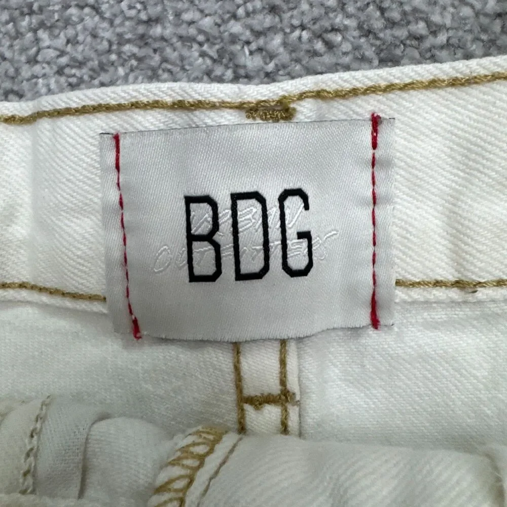 BDG Urban Outfitters Cowbuy Wide Leg Denim Jeans Womens 25 Off White High Rise